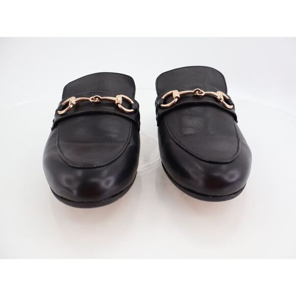 Bruno Magli Dalia Horsebit Mule Womens 7.5 BLack Leather Low Heel Slip on Comfy - Picture 3 of 14